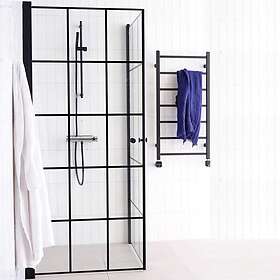 Alterna Duschhörn Lusso Chess Black 900x900 mm med Knopp 7333577