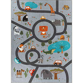 KM Carpets Barnmatta Play Animals Grå 140*200 38120