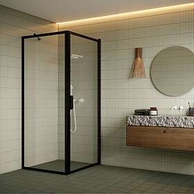 Hietakari Duschhörn Bläk 755 New York Fast Vägg och Vändbar Dörr B55-91-D4