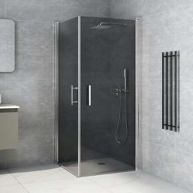 Lyfco Duschhörn Vanessa Svarttonat glas Duschhörna fyrkantig 80x80x200 svart 206