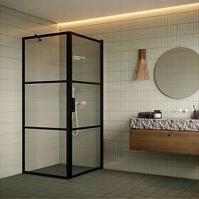 Hietakari Duschhörn Bläk 760 Tokyo Fast Vägg och Vändbar Dörr B60-91-D4