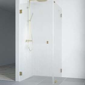 Macro Design Duschhörn Grace Swing Hörndusch 80x70 Guld Linjeglas DSLWD87LI