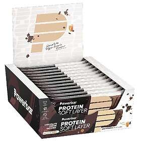 PowerBar Protein Soft Layer Chocolate Tofee Brownie 40g Protein Bars Box 12 Units Brun