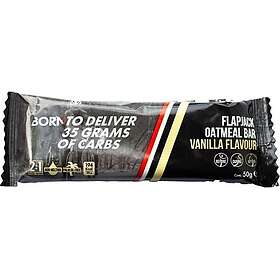 Born Flap Jack Vanilla 50g Energy Bars Box 15 Units Svart