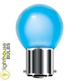 Crompton Decorative Round Colourglazed BC B22d 15W (Blue)