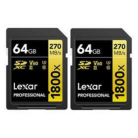 Lexar SDXC Pro 1800X 2X 64GB 270MB/S UHS-II U3 V60