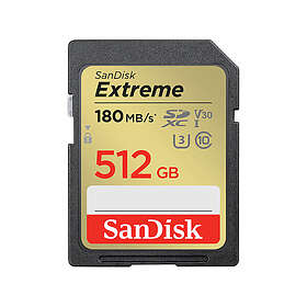 SanDisk Extreme 512GB SDXC 180MB/s UHS-I C10 U3 SDSDXVV-512G-GNCIN