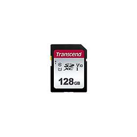 Transcend Highspeed 128 GB SDXC minneskort (för digitalkameror; bilder och videor; bilradio) klass 10, UHS-I U3, Video Speed Class V30 för 4