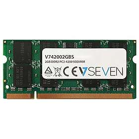 V7 42002GBS Notebook DDR2 SO-DIMM-minne 2 GB (533MHZ, CL5, PC2-4200, 200pin, 1,8 volt)