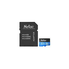 Netac P500 Standard MicroSDHC U1/C10 up to 90MB/s,SD Adapter NT02P500STN-032G-R 