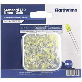 Barthelme LED sortiment Gul Rund 3 mm 600 mcd 30 ° 20 mA 2 V