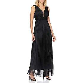 Apart elegant damklänning, aftonklänning, metallisk glans, V-ringad med nät, Empire-stil, svart, 36 SE