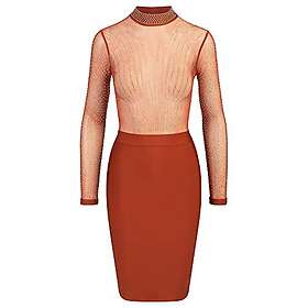 Apart Fashion cocktailklänning för kvinnor med metalliskt glänsande stenklänning, BRONS, 40