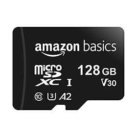 Amazon Basics Micro-SD Minneskort med Adapter LSMICRO128GU3 (Renoverade A) 128 100 U3