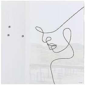 Sigel Glasmagnettavla Design Line Art (B x H) 480 mm Svart GL295