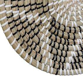 Bigbuy Home Décoration Murale Fibres Naturelles 27 x 27 x 1 cm Naturel Noir