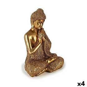 Gift Decor Prydnadsfigur Buddha Sittande Gyllene 17 x 33 x 23 cm (4 antal)