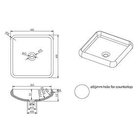 Copenhagen Bath Tvättställ Rosenborg Solid Surface 40 cm