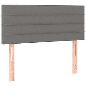 vidaXL Sänggavel LED mörkgrå 100x5x78/88 cm tyg 3121743