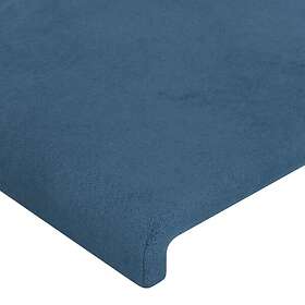 vidaXL Sänggavel med kanter mörkblå 83x16x118/128 cm sammet 3119334