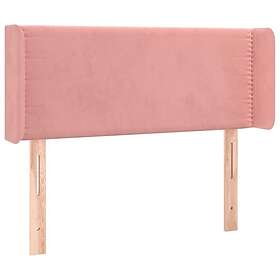 vidaXL Sänggavel med kanter rosa 83x16x78/88 cm sammet 3118663