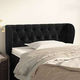 vidaXL Sänggavel med kanter svart 93x23x78/88 cm sammet 3117518
