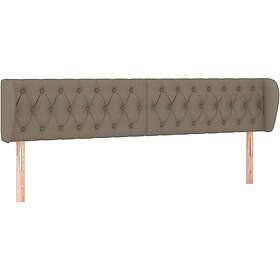vidaXL Sänggavel med kanter taupe 183x23x78/88 cm tyg 3117498