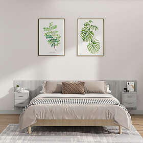 vidaXL Sänggavel med lådor grå sonoma konstruerat trä 3115762