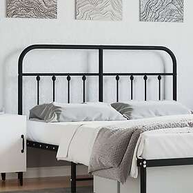vidaXL Huvudgavel metall svart 135 cm 352610
