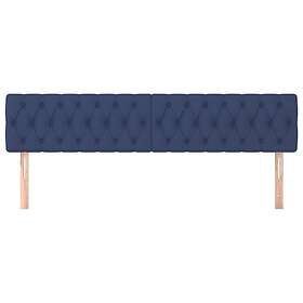 vidaXL Huvudgavlar 2 st blå 90x7x78/88 cm tyg 346374