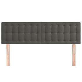 vidaXL Huvudgavlar 2 st mörkgrå 72x5x78/88 cm sammet 346471