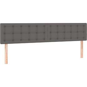 vidaXL Huvudgavlar 2 st grå 100x5x78/88 cm konstläder 346528