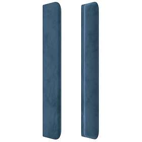 vidaXL Sänggavel LED mörkblå 203x16x118/128 cm sammet 3124356