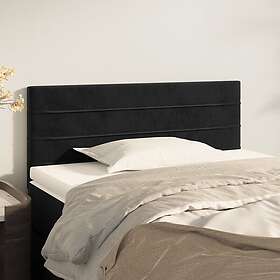 vidaXL Sänggavel svart 100 x 5 78/88 cm sammet 346140