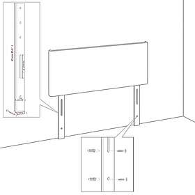 vidaXL Sänggavel rosa 100 x 5 78/88 cm sammet 346045