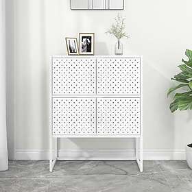 vidaXL Högskåp vit 80x35x100 cm stål 335881