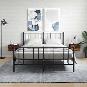 vidaXL Väggmonterat sängbord 2 st rökfärgad ek 35x35x20 cm 829815