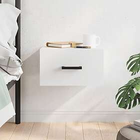 vidaXL Väggmonterat sängbord vit 35x35x20 cm 829820