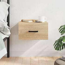 vidaXL Väggmonterat sängbord sonoma-ek 35x35x20 cm 829826