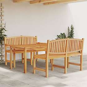vidaXL Matryhmä för trädgården 3 delar massiv teak 3157943