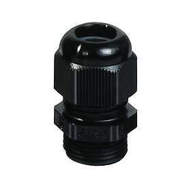 Rutab 1476121 Förskruvning svart, med tätningsring M12 x 3-6 mm