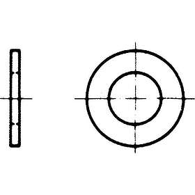 Reyher 001256019043000 Rundbricka Polyamid 6.6, DIN 125 A 4.3x9x0.8 mm, 200-pack