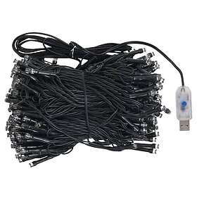 vidaXL 3077870 Joulukuusi LED-valoilla ja palloilla vihreä 240 cm PVC