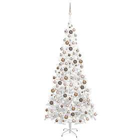 vidaXL Kunstig juletre Hvit 240cm LEDs