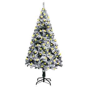 vidaXL Keinotekoinen puu lumoisa vihreä 180cm LED