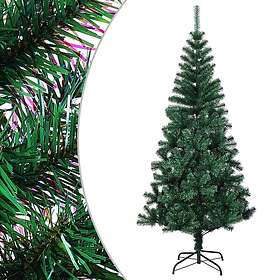 vidaXL Muovinen joulukuusi kanssa regnbågsskimrande grenar vihreä 120 cm PVC 344