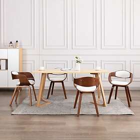 vidaXL Matstolar 4 st böjträ och konstläder 3054814