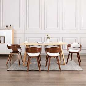 vidaXL Matstolar 6 st böjträ och konstläder 3054815