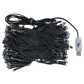 vidaXL 3077898 Kapea tekokuusi LED-valoilla ja palloilla vihreä 120 cm