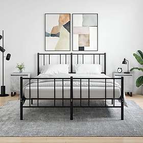 vidaXL Sängbord 2 st betonggrå 40x30x50 cm konstruerat trä 826853